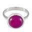 Indian Ruby Solitaire Indian 925 Sterling Silver Red Gemstones Tiny Abstract Ring Jewellery