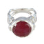 Indian Ruby Solitaire Moroccan Silver Red Gemstones Versatile Modern Ring Jewelry