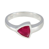 Indian Ruby Solitaire Mexican 925 Silver Red Gemstones Tiny Heritage Ring Jewelry