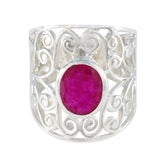 Indian Ruby Solitaire Spanish 92.5 Silver Red Gemstones Versatile Filigree Ring Jewellery