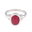 Indian Ruby Solitaire Indian Sterling Silver Red Gems Mid weight Graceful Ring Jewelry