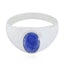Indian Blue Sapphire Solitaire Russian Sterling Silver Blue Gemstones Minimal Boho Ring Jewelry