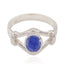 Indian Blue Sapphire Solitaire African Sterling Silver Blue Gemstones Slim Traditional Ring Jewellery