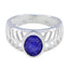 Indian Blue Sapphire Solitaire Italian Silver Blue Gems Featherlight Rope Wire Ring Jewelry