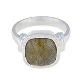 Labradorite Solitaire Egyptian 92.5 Silver Gray Gems Eye catching Trendy Ring Jewellery