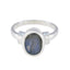 Labradorite Solitaire African 925 Silver Gray Gemstone Mid weight Fairytale Ring Jewellery