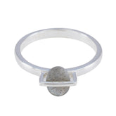 Labradorite Solitaire Japanese Silver Gray Gems Delicate Fairytale Ring Jewellery