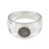 Labradorite Solitaire African 925 Silver Gray Gemstone Classic Graceful Ring Jewellery