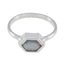 Labradorite Solitaire Korean 92.5 Silver Gray Gems Dainty Graceful Ring Jewellery