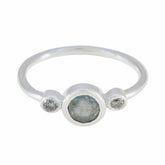 Labradorite Trilogy American Silver Gray Gems Elegant Romantic Ring Jewellery