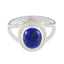 Lapis Lazuli Solitaire Middle Eastern Sterling Silver Blue Gems Classic Rope Wire Ring Jewelry