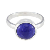 Lapis Lazuli Solitaire German Sterling Silver Blue Gemstone Slim Romantic Ring Jewelry