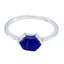 Lapis Lazuli Solitaire Turkish Sterling Silver Blue Gemstones Dainty Artisan Ring Jewelry
