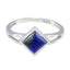 Lapis Lazuli Solitaire Korean Sterling Silver Blue Gems Dainty Contemporary Ring Jewelry