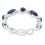 Lapis Lazuli multiple Turkish 92.5 Silver Blue Gems Dainty Eternity Band Jewelry