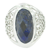 Aqua Chalcedony Solitaire Middle Eastern 92.5 Silver Green Gemstone Mid weight Filigree Ring Jewelry