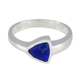 Lapis Lazuli Solitaire Moroccan 92.5 Silver Blue Gems Tiny Boho Ring Jewellery