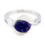 Lapis Lazuli Solitaire African Sterling Silver Blue Gemstones Tiny Contemporary Ring Jewelry