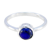 Lapis Lazuli Solitaire Turkish 92.5 Silver Blue Gemstones Whisper thin Graceful Ring Jewellery