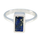 Lapis Lazuli Solitaire Egyptian 925 Silver Blue Gems Featherlight Graceful Ring Jewelry