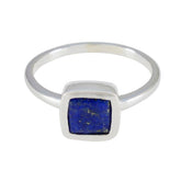 Lapis Lazuli Solitaire American 92.5 Silver Blue Gems Dainty Sophisticated Ring Jewellery