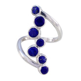 Lapis Lazuli Hepta Moroccan Sterling Silver Blue Gemstones Eye catching Trendy Ring Jewellery
