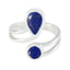 Lapis Lazuli Toi et Moi African Silver Blue Gemstones Tiny Glamorous Ring Jewellery