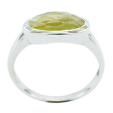 Lemon Quartz Solitaire Japanese Sterling Silver Yellow Gemstone Delicate Sophisticated Ring Jewellery