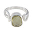 Lemon Quartz Solitaire Moroccan Silver Yellow Gemstones Classic Modern Ring Jewellery