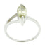 Lemon Quartz Solitaire American Silver Yellow Gemstones Elegant Contemporary Ring Jewellery