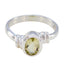 Lemon Quartz Solitaire American 925 Sterling Silver Yellow Gems Delicate Fairytale Ring Jewelry