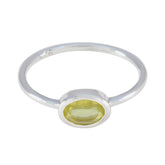Lemon Quartz Solitaire American Sterling Silver Yellow Gemstones Elegant Sophisticated Ring Jewelry