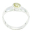 Lemon Quartz Solitaire American 92.5 Silver Yellow Gems Whisper thin Graceful Ring Jewelry
