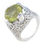Lemon Quartz Solitaire Italian 92.5 Silver Yellow Gemstones Statement Filigree Ring Jewelry