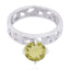 Lemon Quartz Solitaire Australian 925 Silver Yellow Gemstones Slim Filigree Ring Jewellery