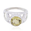 Lemon Quartz Solitaire Italian 925 Sterling Silver Yellow Gems Minimal Filigree Ring Jewelry