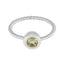 Lemon Quartz Solitaire Korean Silver Yellow Gemstone Delicate Fairytale Ring Jewellery