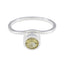 Lemon Quartz Solitaire American 925 Silver Yellow Gemstones Delicate Sophisticated Ring Jewelry