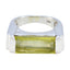 Lemon Quartz Solitaire French Silver Yellow Gemstone Versatile Armor Ring Jewellery
