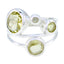 Lemon Quartz quarter German 92.5 Silver Yellow Gemstones Minimal Sophisticated Ring Jewelry