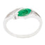 Malachite Solitaire Korean 925 Sterling Silver Green Gems Dainty Trendy Ring Jewellery