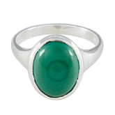 Malachite Solitaire Egyptian 92.5 Silver Green Gemstones Minimal Contemporary Ring Jewellery