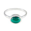 Malachite Solitaire American 925 Sterling Silver Green Gemstones Dainty Trendy Ring Jewelry