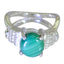 Malachite Solitaire African Silver Green Gems Mid weight Trendy Ring Jewellery