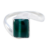 Malachite Solitaire African 925 Silver Green Gemstone Tiny Trendy Ring Jewellery
