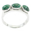 Malachite Trilogy American 92.5 Silver Green Gems Dainty Fairytale Ring Jewellery