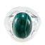 Malachite Solitaire Spanish 92.5 Silver Green Gems Statement Contemporary Ring Jewelry