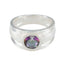 Mystic Quartz Solitaire Moroccan 925 Sterling Silver multicolor Gems Classic Luxurious Ring Jewellery