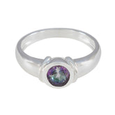 Mystic Quartz Solitaire Egyptian 92.5 Silver multicolor Gems Featherlight Abstract Ring Jewelry