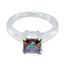 Mystic Quartz Solitaire Moroccan 925 Sterling Silver multicolor Gemstone Classic Sophisticated Ring Jewellery